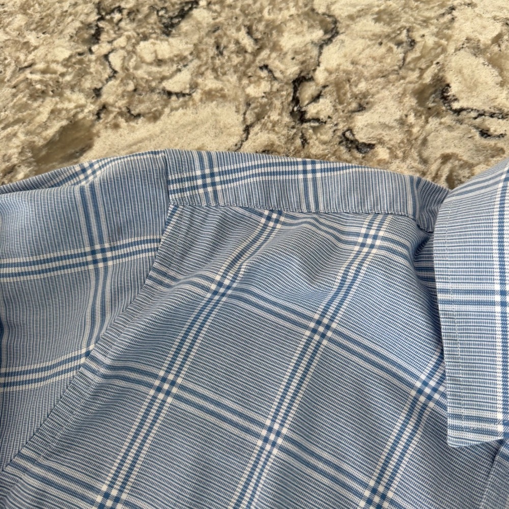 Lands' End Men's Blue‎ Plaid Button Down Long Sleeve Shirt Traditional Fit XL - Picture 7 of 10